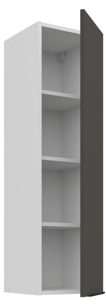 Vysoká horná kuchynská skrinka LUNARA - šírka 30 cm, grafit/biela