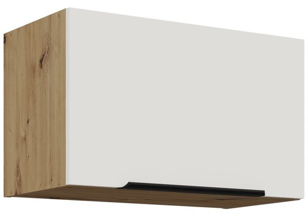 Digestorová skrinka LUNARA - šírka 60 cm, biela / dub artisan