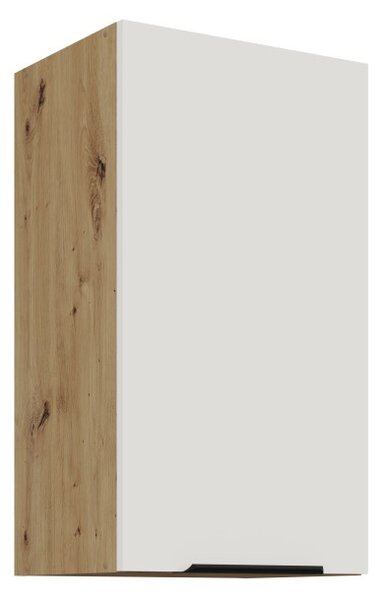 Horná kuchynská skrinka LUNARA - šírka 40 cm, biela / dub artisan