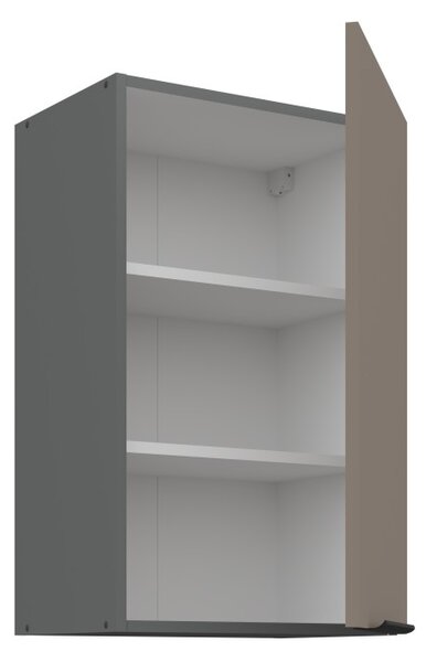 Horná kuchynská skrinka LUNARA - šírka 45 cm, tmavo béžová / antracit