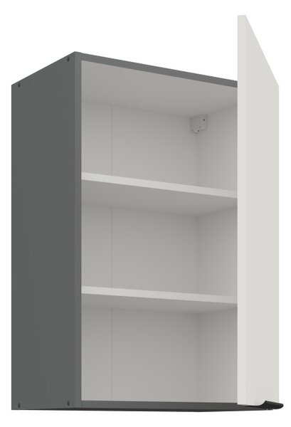 Horná kuchynská skrinka LUNARA - šírka 50 cm, biela / antracit
