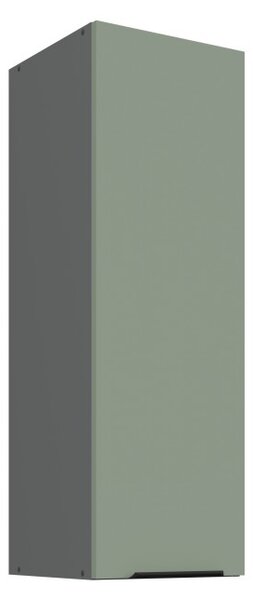 Vysoká horná skrinka LUNARA - šírka 30 cm, zelená / antracit