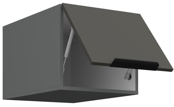 Horná skrinka s výklopnými dvierkami LUNARA - šírka 40 cm, grafit/antracit