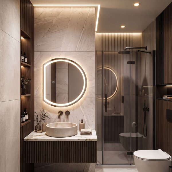 Nástenné LED zrkadlo YH-BL-2 54x60cm