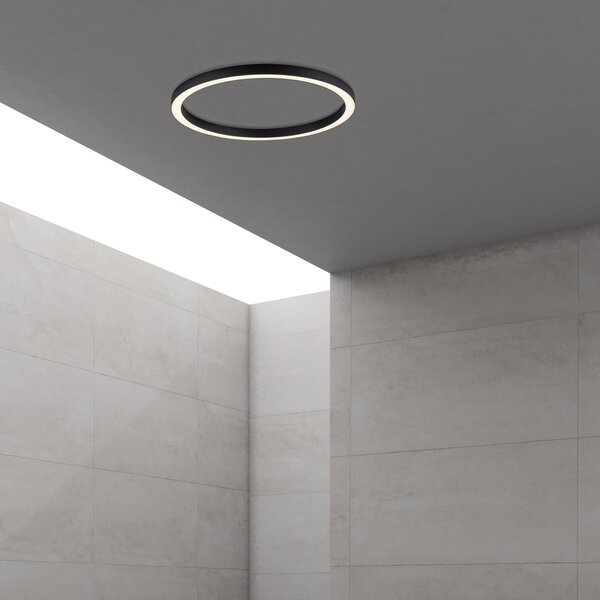 Stropné Lampa PURE, PURE Lines Round, stmievateľné, Čierna, Obývacia izba, Kov, Moderný