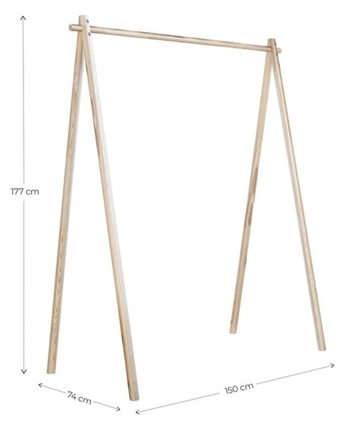 Vešiak z borovicového dreva Karup Design Hongi Natural