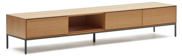 TV stolík v dekore duba v prírodnej farbe 195x35 cm Vedrana – Kave Home