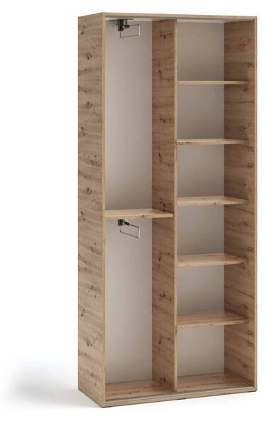 Dvojdverová šatníková skriňa 90 cm AUREVIA - dub artisan