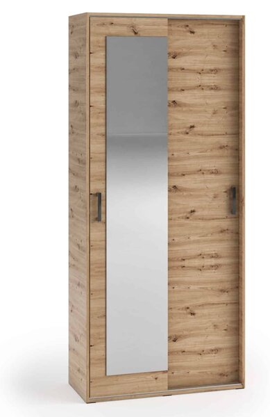 Dvojdverová šatníková skriňa 90 cm AUREVIA - dub artisan