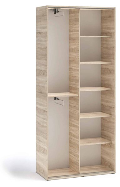 Dvojdverová šatníková skriňa 90 cm AUREVIA - dub sonoma