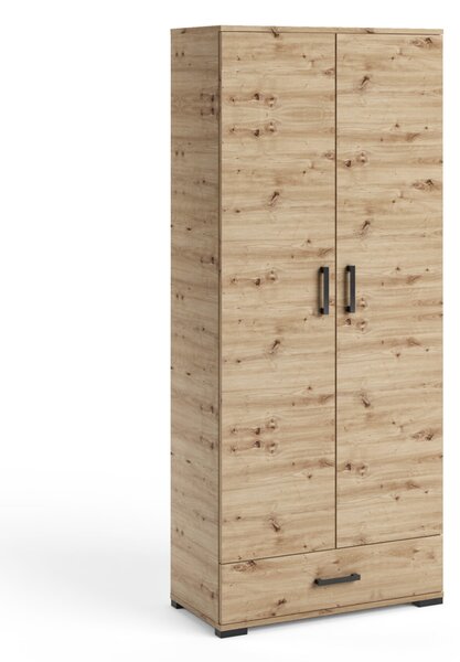 Vysoká dvojdverová skriňa 80 cm KLENRI - dub artisan