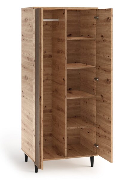 Dvojdverová skriňa s lamelami 80 cm WARDOX - dub artisan