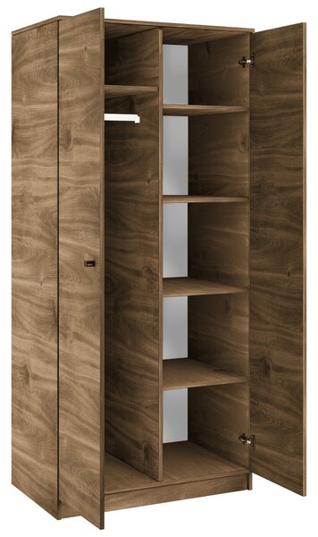 Dvojdverová šatníková skriňa 80 cm MIRIEL - brandy castello