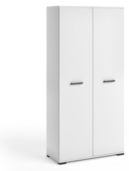 Šatníková dvojdverová skriňa 90 cm KLENRI - biela