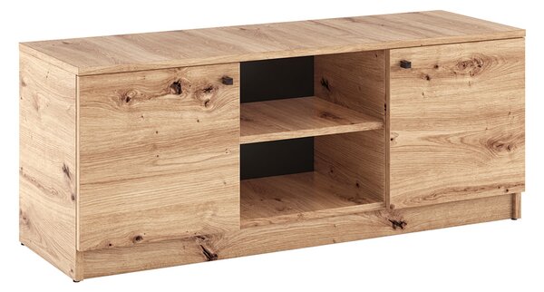 TV stolík s dvierkami GIDOEN - dub artisan