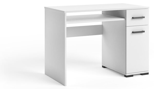 Písací stôl 90 cm KLENRI - biely