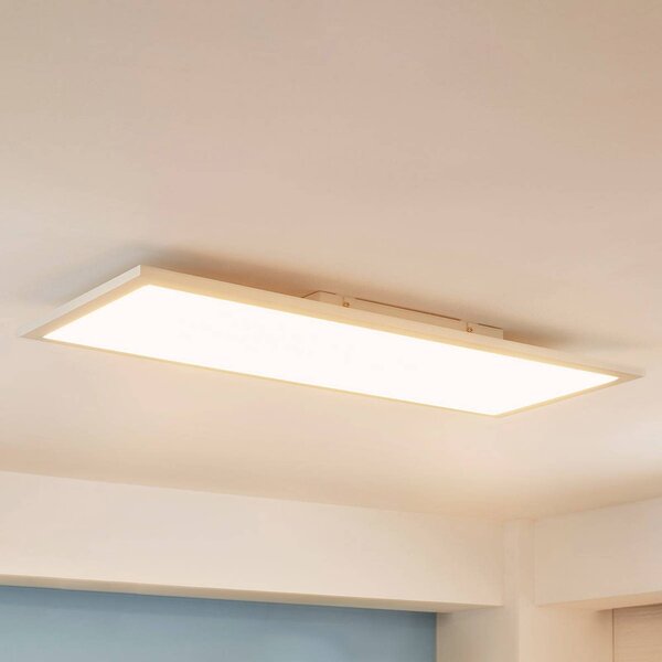 Arcchio Panel LED Enja, 79,5 cm x 29,5, Biela / opálová, Pracovňa / Kancelária, Hliník, Stropné svetlo