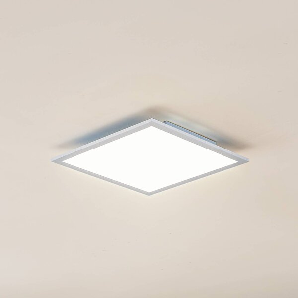 Lindby LED panel Enja, biely, hliník, 39,5 cm x, Hliník / sivá / zinok, Pracovňa / Kancelária, Hliník, Moderný, Stropné svetlo