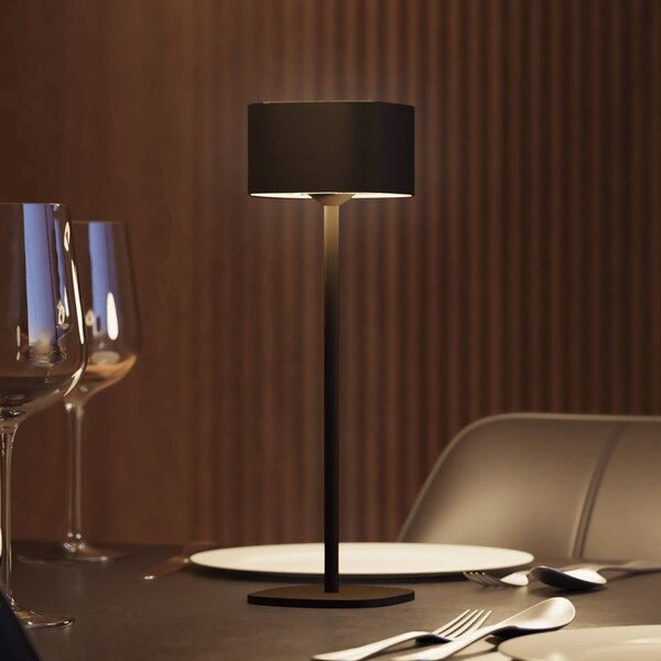 Calex Stolová LED lampa Serino, čierna, hliník, 2 700 K, Čierna, Obývacia izba / jedáleň, Hliník, Stojacie svietidlo