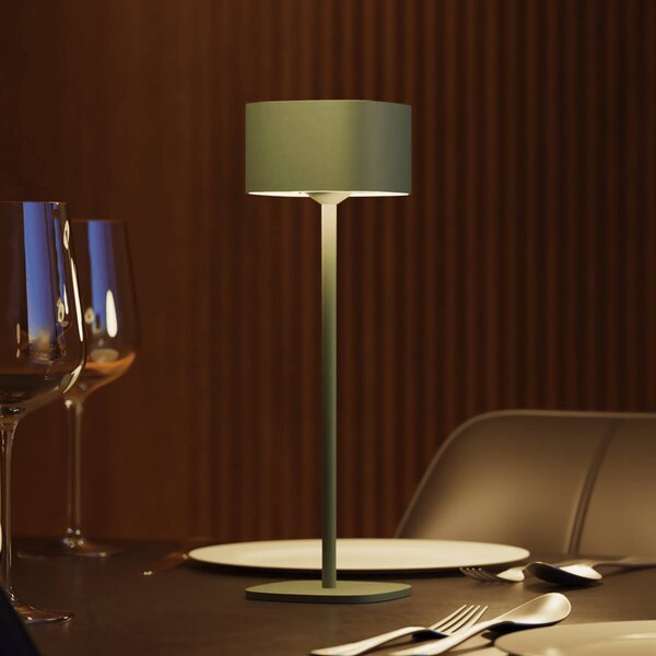 Calex Stolová LED lampa Serino, zelená, hliník, 2 700 K, Zelená, Obývacia izba / jedáleň, Hliník, Stojacie svietidlo