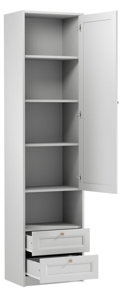 Kombinovaná šatníková skriňa 54 cm SILVA - biela / zlatá
