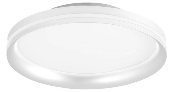 Stropné LED svetlo Isy, biele, Ø 35 cm, kov, stmievateľné, Biela / opálová, Obývacia izba / jedáleň, kov, Moderný, Závesné svietidlo