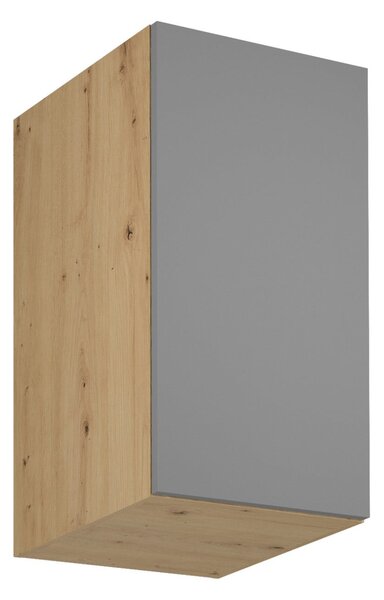 Horná hlboká kuchynská skrinka VALEN - šírka 40 cm, dub artisan / šedobéžová