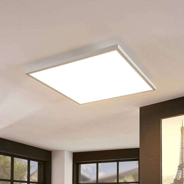 Arcchio LED panel Brenda, 60 cx cm, diaľkové ovládanie, Biela / opálová, Obývacia izba / jedáleň, Moderný, Stropné svetlo