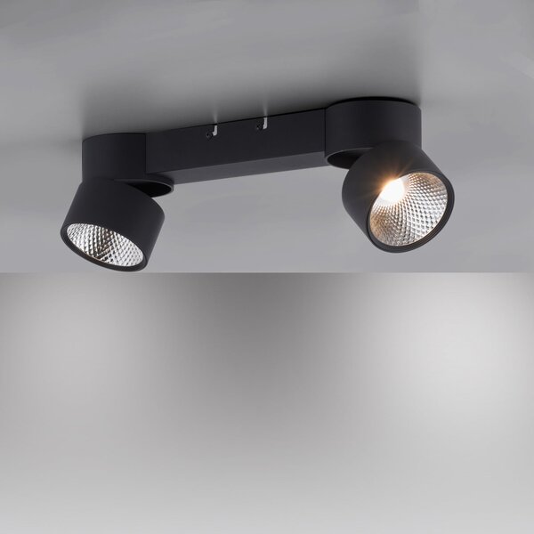 Stropné Lampa PURE, Nola, stmievateľné, Čierna, Obývacia izba, Kov, Moderný
