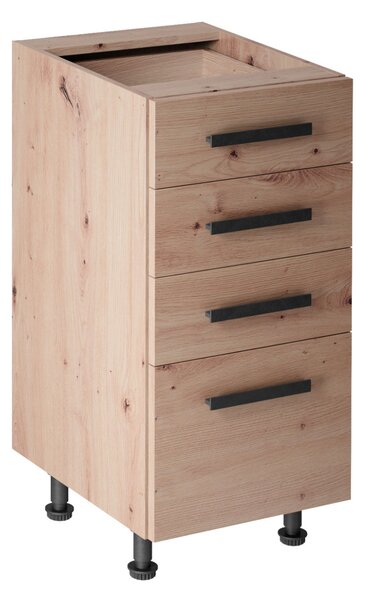Kuchynská skrinka so šuplíkmi VALEN 2 - šírka 40 cm, dub artisan
