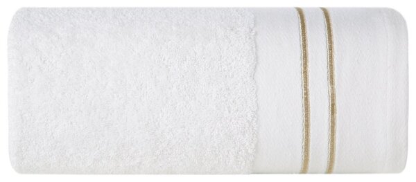 Dekorstudio Bavlnený uterák OLIVIA so zlatou výšivkou - biely Rozmer uteráku: 30x50cm