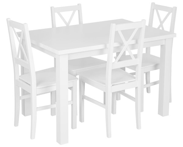 Stôl so 4 stoličkami Z070 Biela