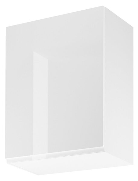 Horná kuchynská skrinka ARBOR - šírka 60 cm, lesklá biela / biela, ľavé prevedenie