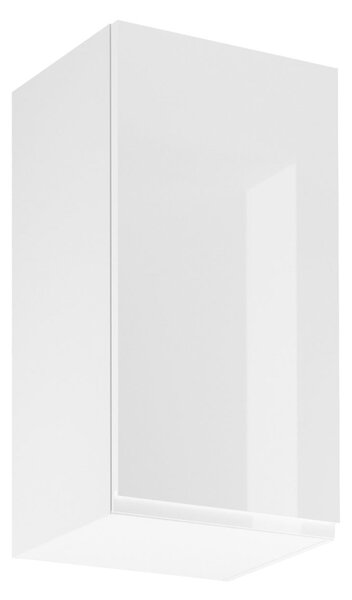 Horná kuchynská skrinka ARBOR - šírka 40 cm, lesklá biela / biela, ľavé prevedenie
