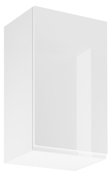 Horná kuchynská skrinka ARBOR - šírka 45 cm, lesklá biela / biela