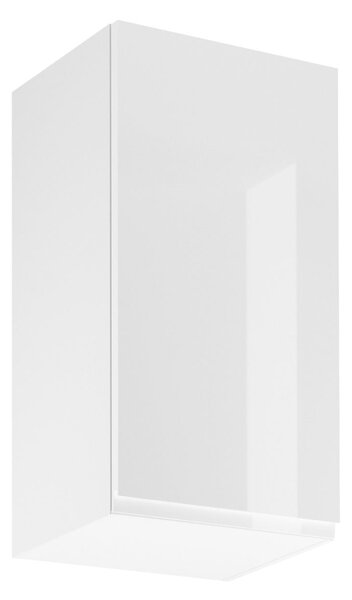 Horná kuchynská skrinka ARBOR - šírka 40 cm, lesklá biela / biela, pravé prevedenie