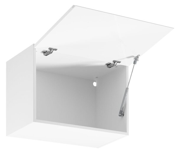 Horná výklopná skrinka ARBOR - šírka 60 cm, lesklá biela / biela