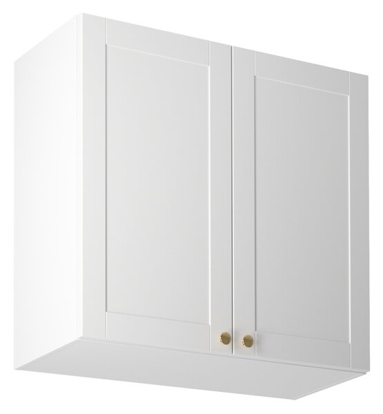 Horná dvojdverová skrinka LUMEA - šírka 80 cm, biela