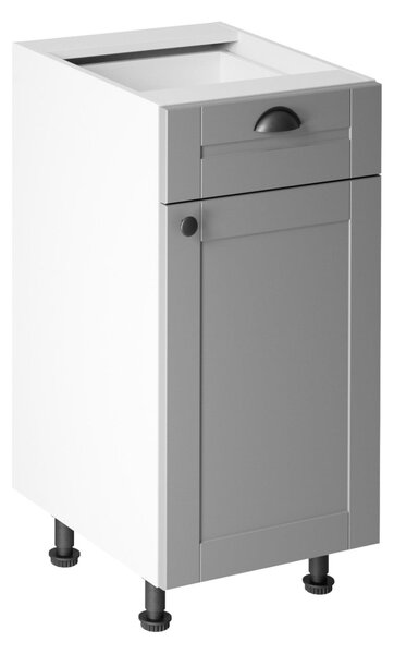 Dolná skrinka so šuplíkom LUMEA - šírka 40 cm, šedá / biela