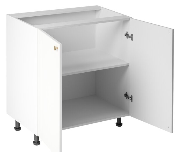 Dolná dvojdverová skrinka LUMEA - šírka 80 cm, biela