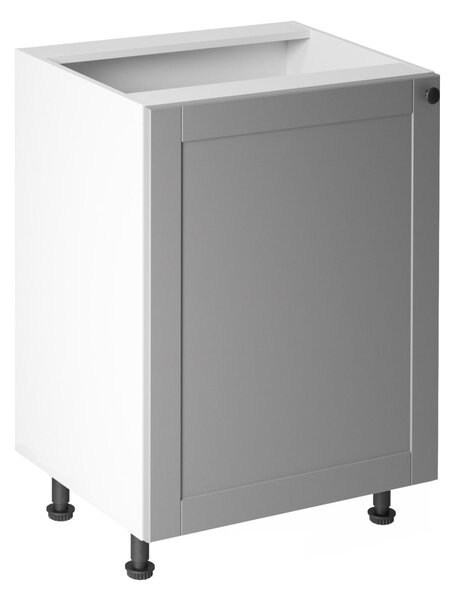 Dolná jednodverová skrinka LUMEA - šírka 60 cm, šedá / biela