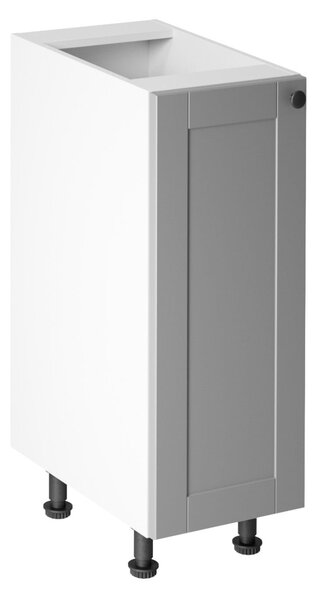 Dolná jednodverová skrinka LUMEA - šírka 30 cm, šedá / biela