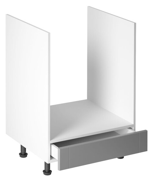 Kuchynská skrinka pre vstavanú rúru LUMEA - šírka 60 cm, šedá / biela