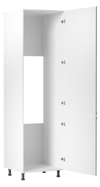 Skriňa na vstavanú chladničku LUMEA - šírka 60 cm, šedá / biela