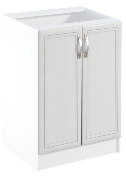 Dolná dvojdverová skrinka SILVARA - šírka 60 cm, borovica andersen / biela