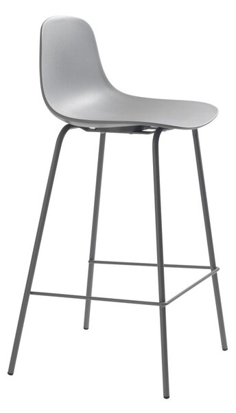Sivá plastová barová stolička (výška sedadla 67,5 cm) Whitby – Unique Furniture