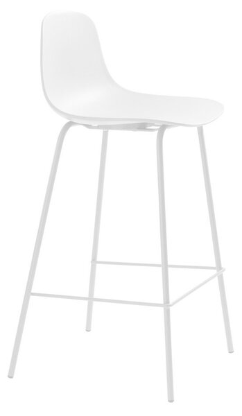 Biela plastová barová stolička (výška sedadla 67,5 cm) Whitby – Unique Furniture