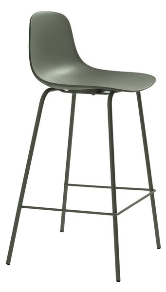 Khaki plastová barová stolička (výška sedadla 67,5 cm) Whitby – Unique Furniture