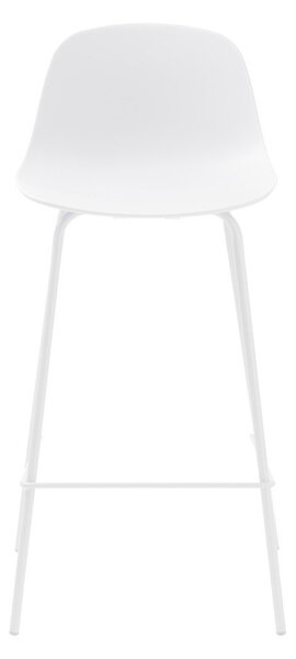 Biela plastová barová stolička (výška sedadla 67,5 cm) Whitby – Unique Furniture