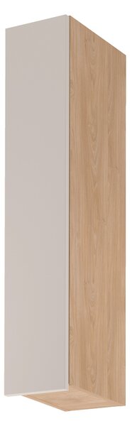 Vysoká horná kuchynská skrinka SALERNO - šírka 20 cm, dub / béžová, ľavé prevedenie